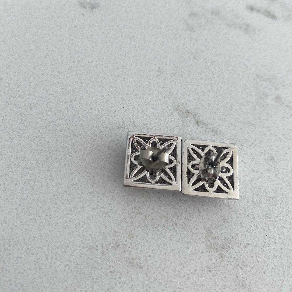 Pyramid Stud Earrings - image 4